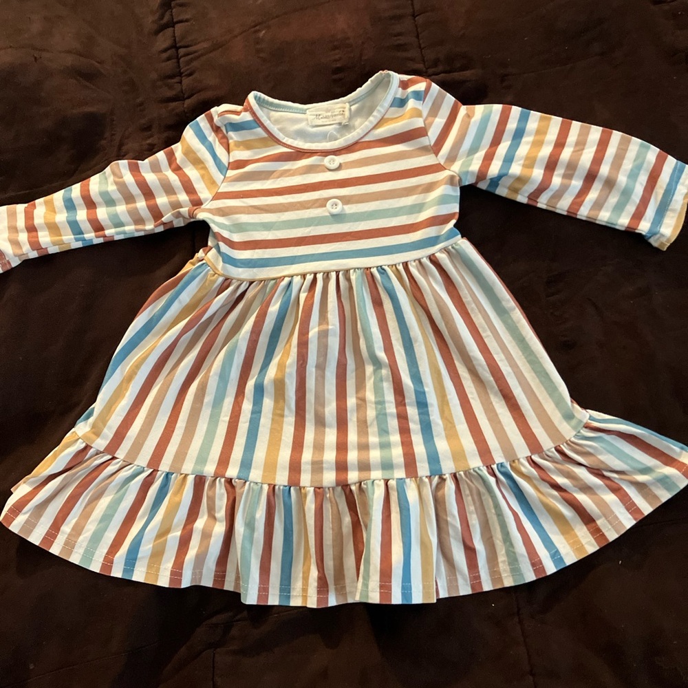 SHEIN Colorful Striped Kids Dress 3T. Great condition.